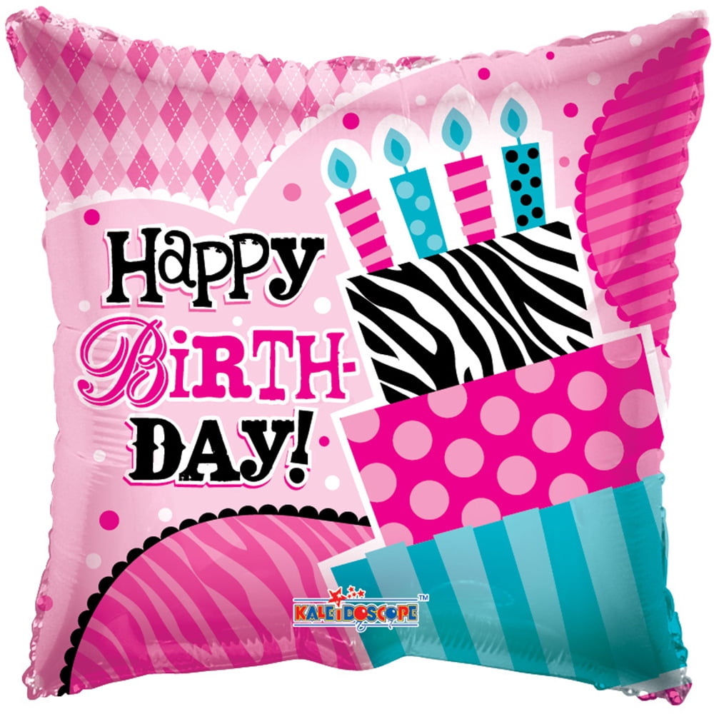 18 HAPPY BIRTHDAY CAKE Balloon Party Supplies Decorations Foil Mylar ...