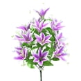 thumbnail image 1 of 18 Head Artificial Lily Bouquet 50cm Tall G, Realistic Flowers for Wedding Decor Home and Garden DIY Bouquets Hotel Centerpieces, by TINGXIN, 1 of 9