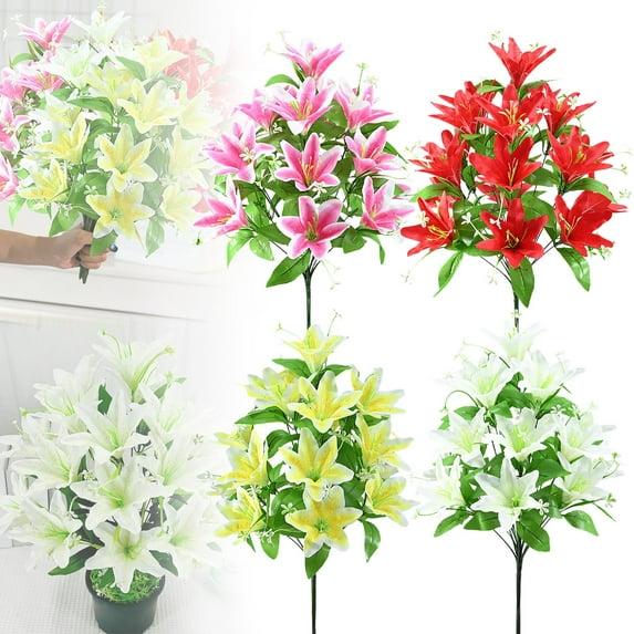 18-Head European Style Artificial and Dried Flower Bouquet, Multicolor Bridal Arrangement for Wedding and Home Centerpieces