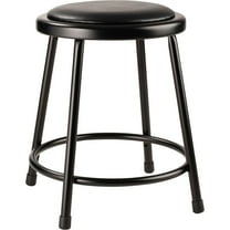 18" Heavy Duty Vinyl Padded Steel Stool - Black