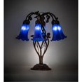 thumbnail image 1 of 18" High Blue Tiffany Pond Lily 6 Light Table Lamp, 1 of 2