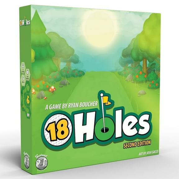 18 Holes: Second Edition Base Game - Compete To Create A Golf Course, Seabrook Studios, Ages 14+, 1-5 Players