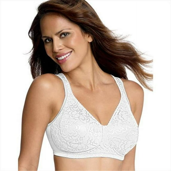 18 Hour 4745 18 Hour Ultimate Lift & Support Wirefree Bra Size 46DDD - White