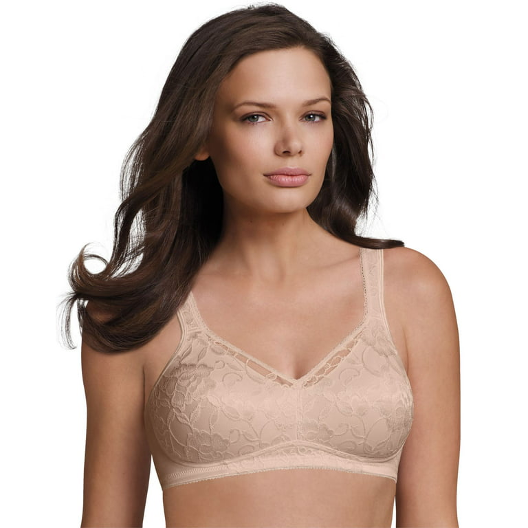 18 Hour Women`s Beautiful and Breathable Wirefree Bra, 4716, 40DD, Body