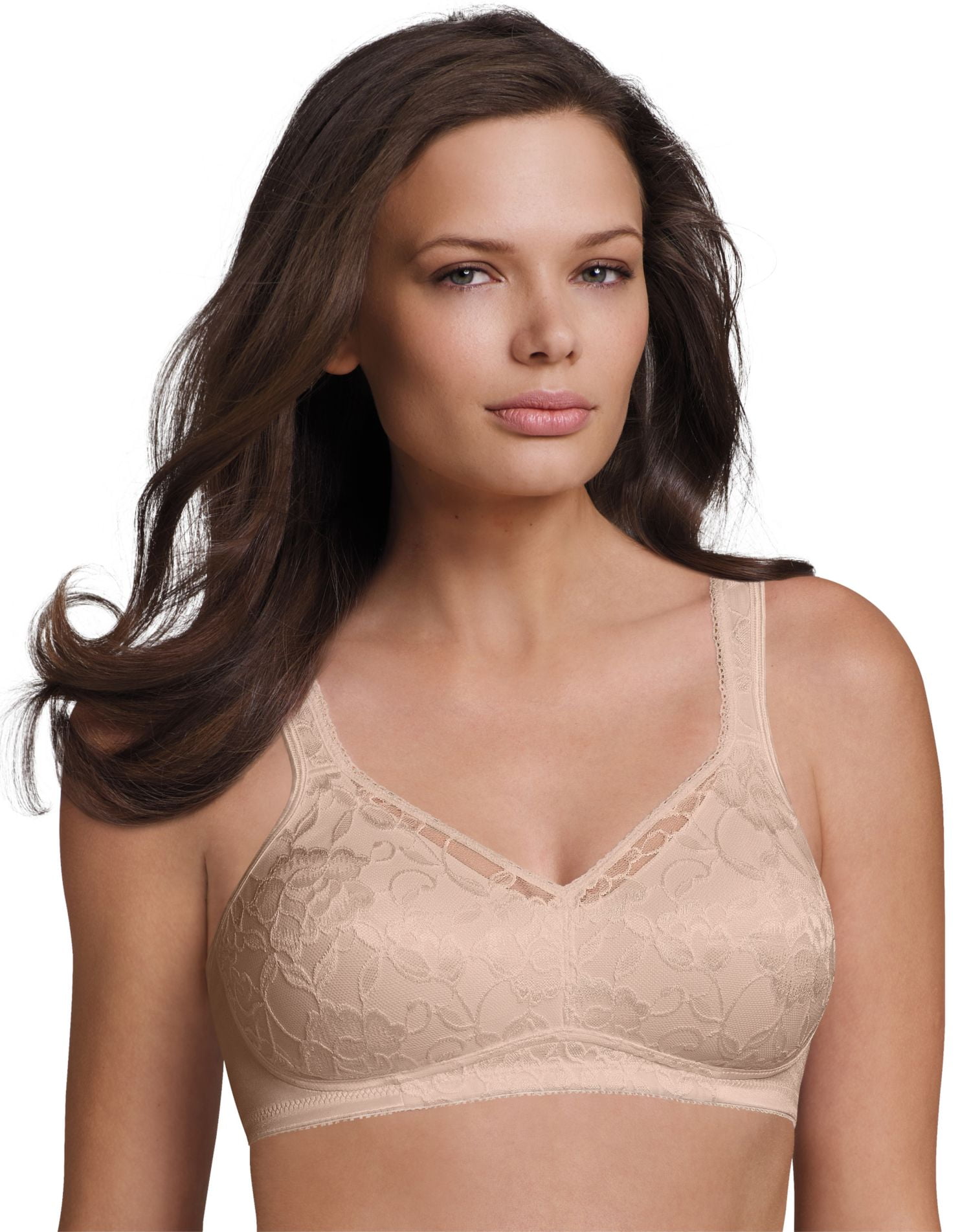 18 Hour Women`s Beautiful and Breathable Wirefree Bra, 4716, 40DD, Body 