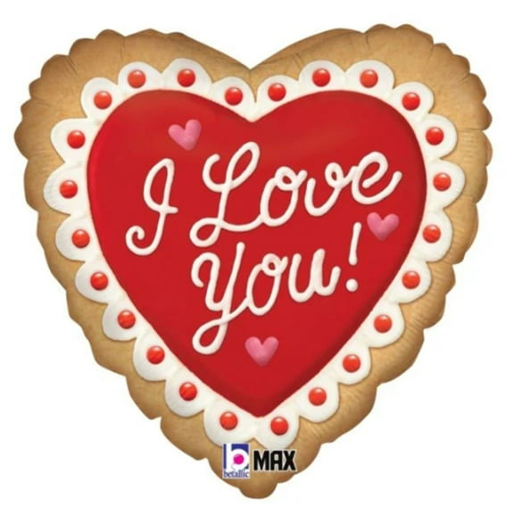 18" I LOVE YOU COOKIE Balloon Party Supplies Decorations Foil Mylar Balloon
