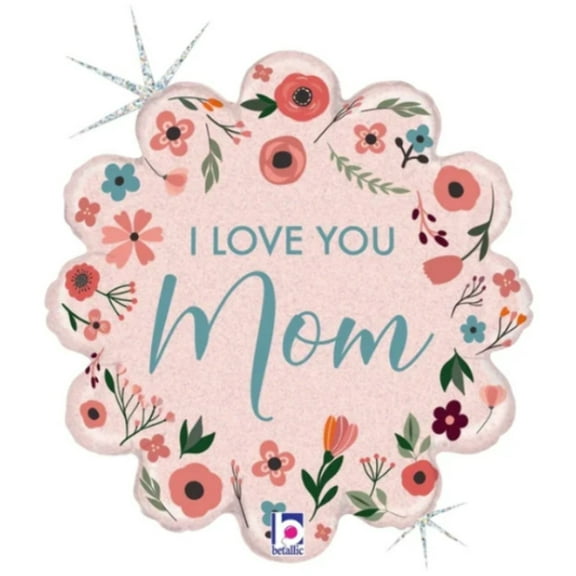 18" I LOVE YOU Mom Balloon Party Supplies Decorations Foil Mylar Balloon