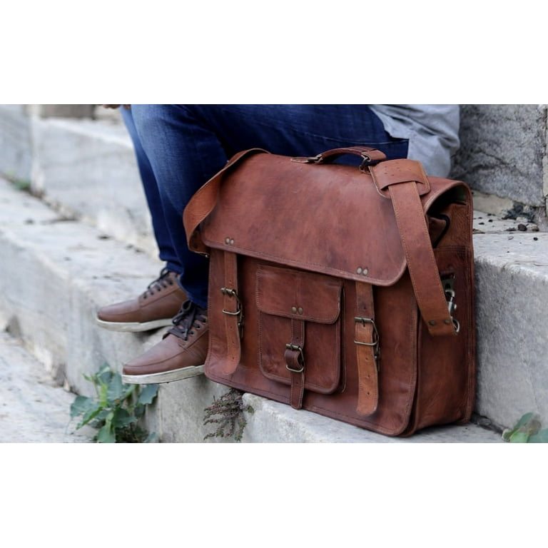 18 inch leather clearance laptop bag