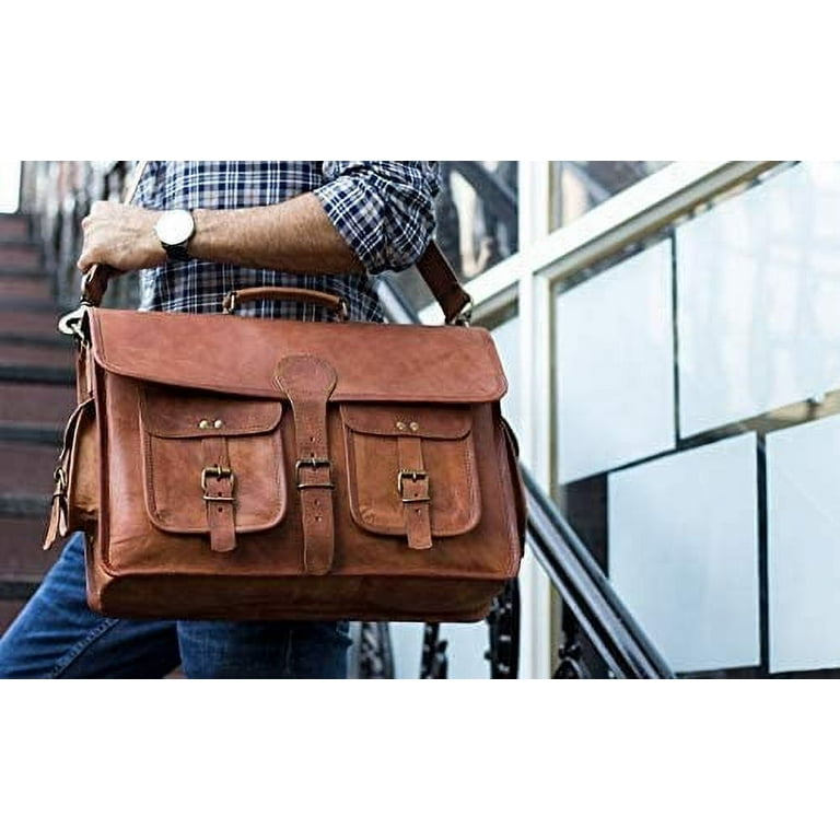 Leather Laptop Bags for Men and Women