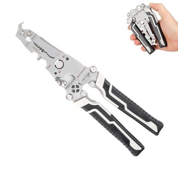 18 In 1 Foldable Wire Stripper Tool With Quick Change Locking Design For Stripping Cutting Crimping Twisting 0.08-1.6mm