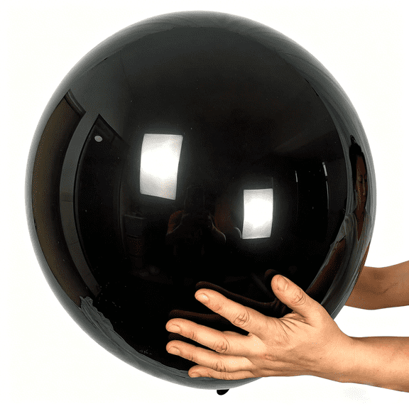 18 Inch 10 Pack Black Balloons KIRIKOU Big Large Round Helium Thick Latex Balloons for Birthday Wedding Baby Shower Graduation Party Decoration