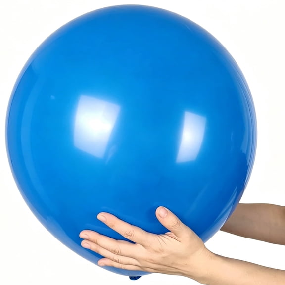 18 Inch 10 Pack Blue Balloons KIRIKOU Big Large Round Helium Thick Latex Balloons for Birthday Wedding Baby Shower Graduation Party Decoration