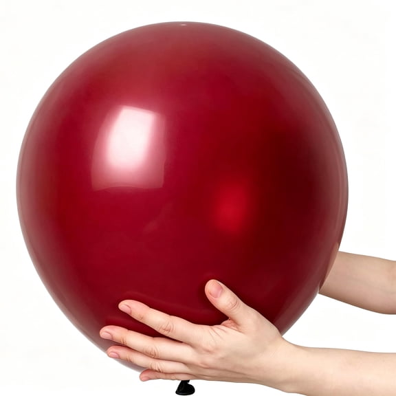 18 Inch 10 Pack Burgundy Balloons KIRIKOU Big Large Round Helium Thick Latex Balloons for Birthday Wedding Baby Shower Graduation Party Decoration