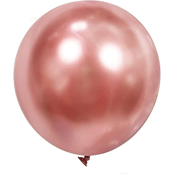 18 Inch 10 Pack Chrome Metallic Rose Gold Balloons KIRIKOU Big Large Round Helium Thick Latex Balloons for Birthday Wedding Baby Shower Graduation Party Decoration