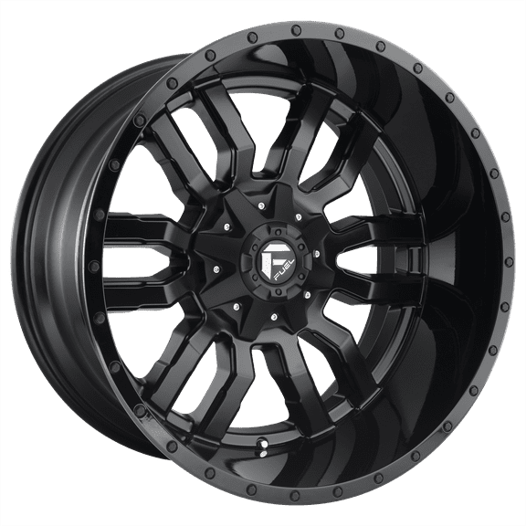 18" Inch 6x5.31/5.5 Wheel Rim FUEL 1PC D596 SLEDGE 18x9 +1mm Black