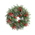 thumbnail image 1 of 18 Inch Artificial Christmas Wreath with Red Berries and Pine Cones Xmas Wreath for Front Door Winter Wall Outdoor Home Holiday Decorations Christmas Decor, 1 of 8