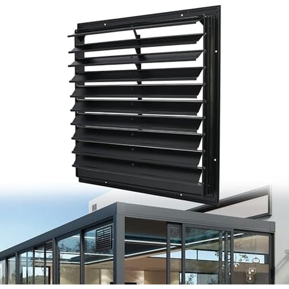 18 Inch Automatic Gravity Shutter Louver Vent, Aluminum Exhaust Shutters Louver for Windows Outside, Home Attics, Greenhouse Vent$$Tools & Hardware Other