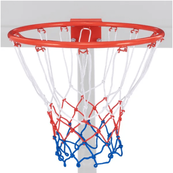 18 Inch Basketball Rim Replacement with All-Weather Net & Mounting Hardware - Heavy Duty Metal (19" Outer Diameter) CY