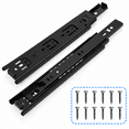 18 Inch Black 4 Pairs Full Extension Side Mount Cabinet Drawer Slides ...