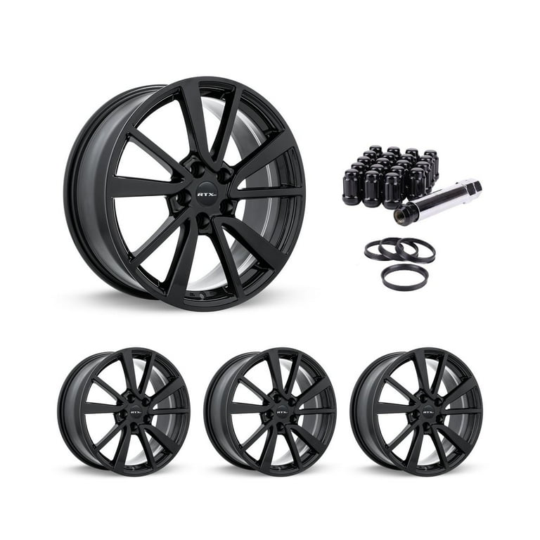 18 Inch Black Rims (Set of 4) for 2007-2024 Nissan Sentra