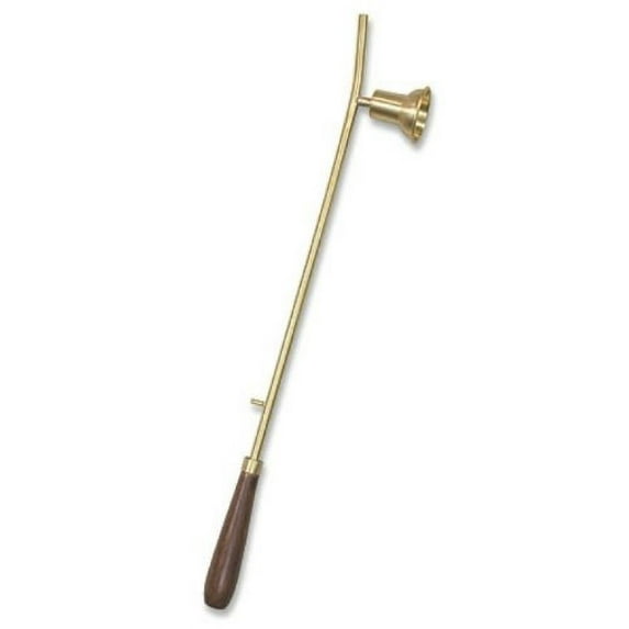 Christian Brands Brass Wood Handle Candle Lighter w/ Bell Snuffer, 18"