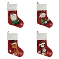 thumbnail image 1 of 18 Inch Christmas Stockings with Plush Santa Snowman Reindeer Penguin Designs for Fireplace Stairs Hanging Xmas Tree Holiday Home Decorations, 1 of 5
