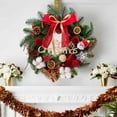 thumbnail image 1 of 18-Inch Christmas Wreath with Golden Balls, Pinecone Accents for Door and Window Holiday Decor Multicolor, 1 of 6