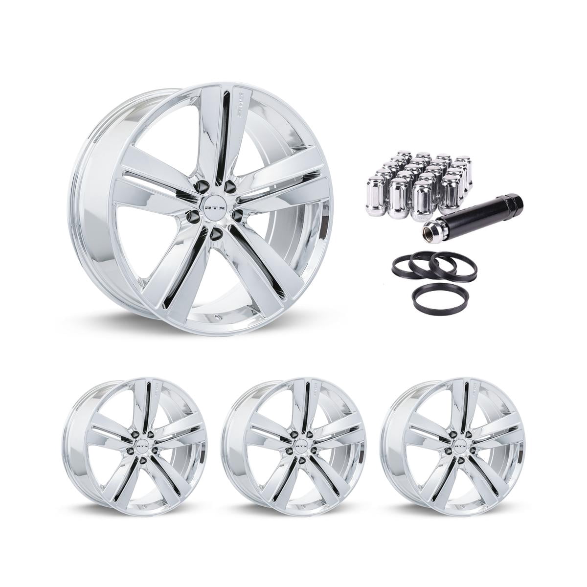 18 Inch Chrome Rims (Set of 4) for 2020-2024 Ford Explorer, RTX 81092 ...