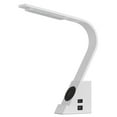 thumbnail image 1 of 18 Inch Desk Lamp, 2 USB ports, Wireless Charging Pad, White- Saltoro Sherpi, 1 of 5