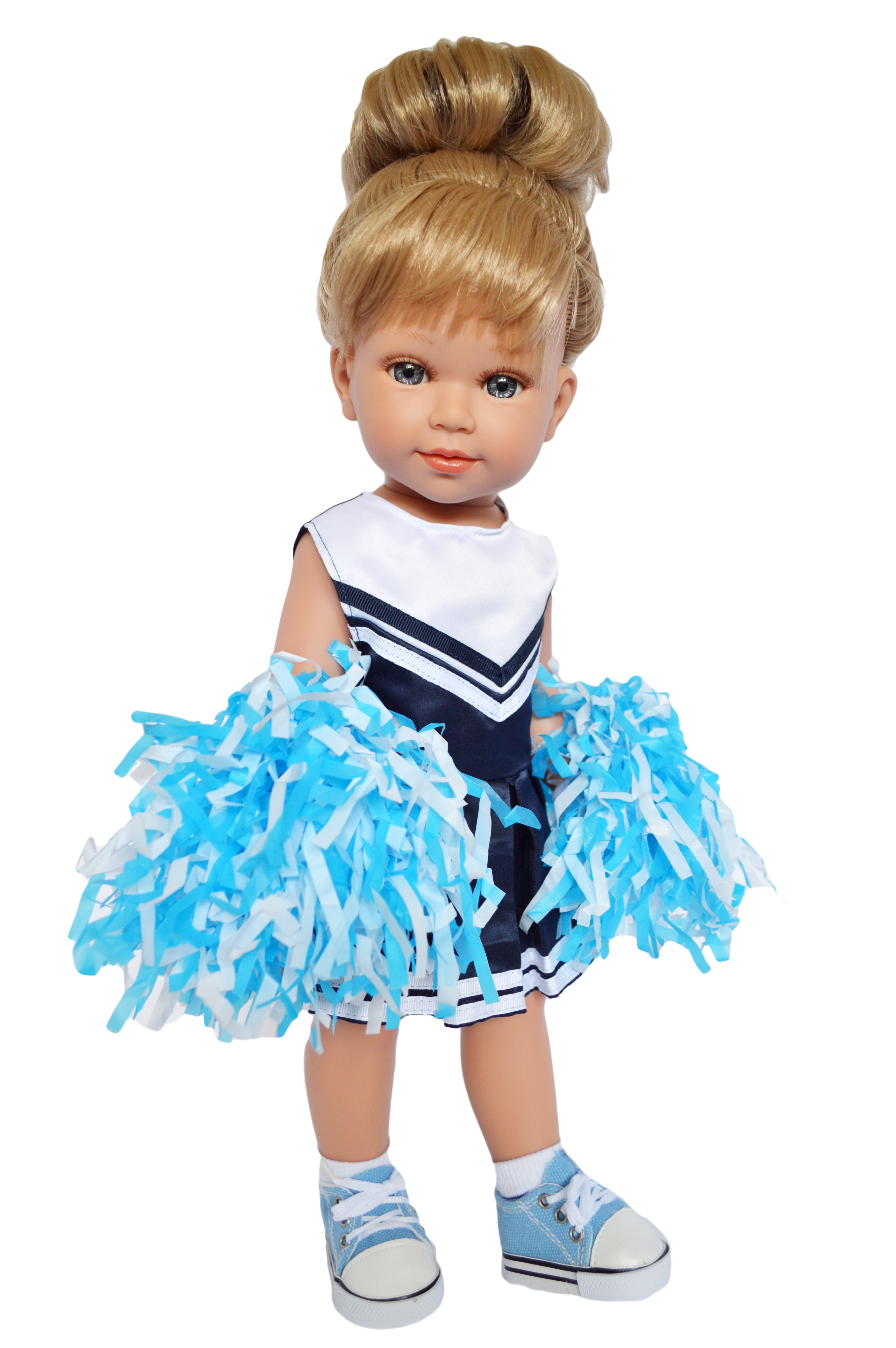 18 Inch Doll Clothes- Blue and White Cheerleader Outfit Fits 18 Inch  Fashion Girl Dolls