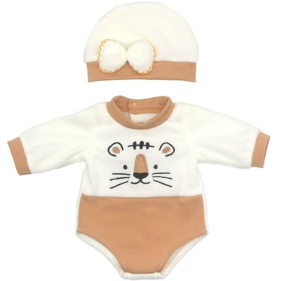 18 Inch Doll Clothes Brown Bow Wrapped Fart Clothing Set, 2-piece set