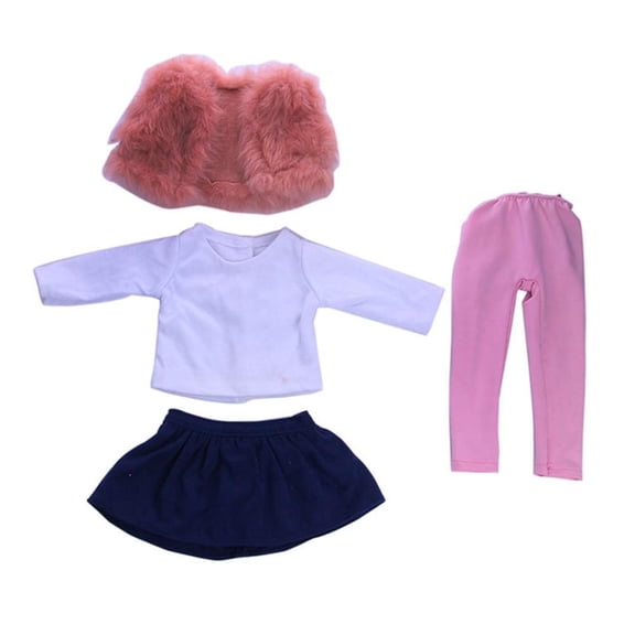 18 Inch Doll Clothes Knitted Sweater Vest for Winter, Doll Knitwear Outfit Accessory