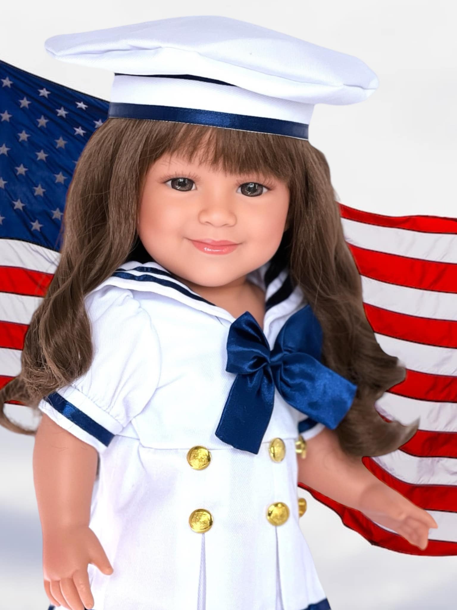 18 Inch Doll Clothes- Navy and White Sailor Outfit Fits 18 Inch