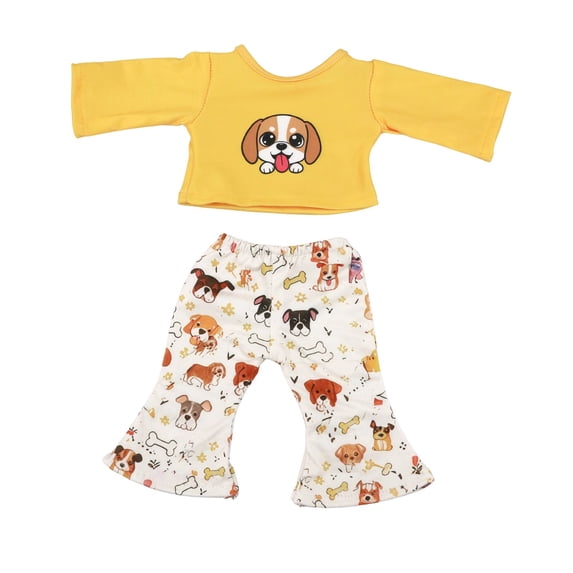 18 Inch Doll Outfit Girl Doll Clothing Animal Print Set Doll Clothes Dress Up Toy Gift