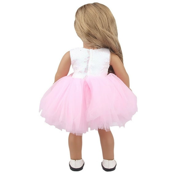 18 Inch Doll Tulle Dress, Fashion Outfit for Dolls, Party Costume Accessory, Handmade Skirt for 45cm Dolls, Special Occasion Doll Wear