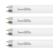 18 Inch F15T8/WW Fluorescent Light Bulbs, 3000K Warm White, T8 15 Watts Replacement Tube, G13 Base - 4 Pack
