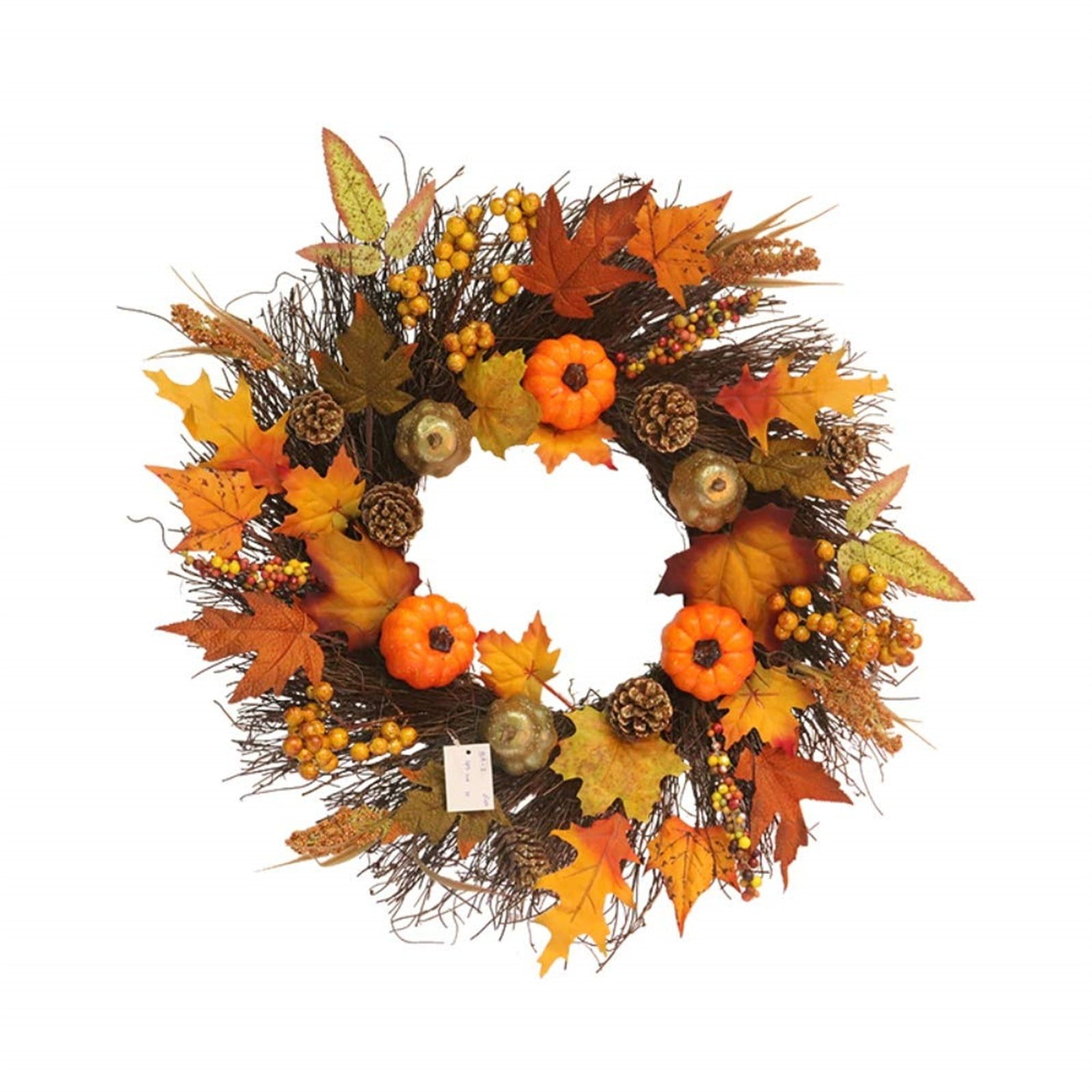 Autumn Wreath 18 Inch Fall Decor for Home Front Door with Artificial ...