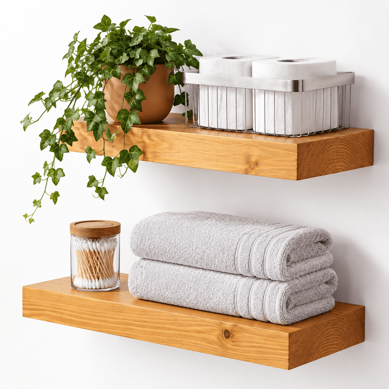 18 Inch Floating Shelves High-end Solid Pine Wood Set Of 2 - Walmart.com
