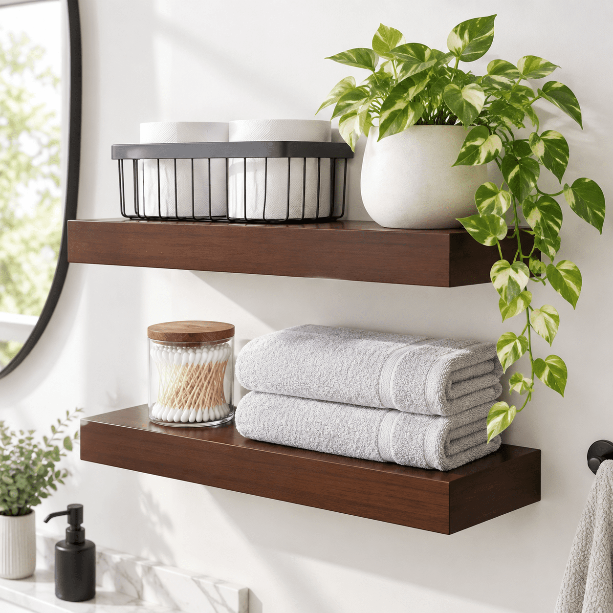 18 Inch Floating Shelves High-end Solid Pine Wood Set Of 3 - Walmart.com