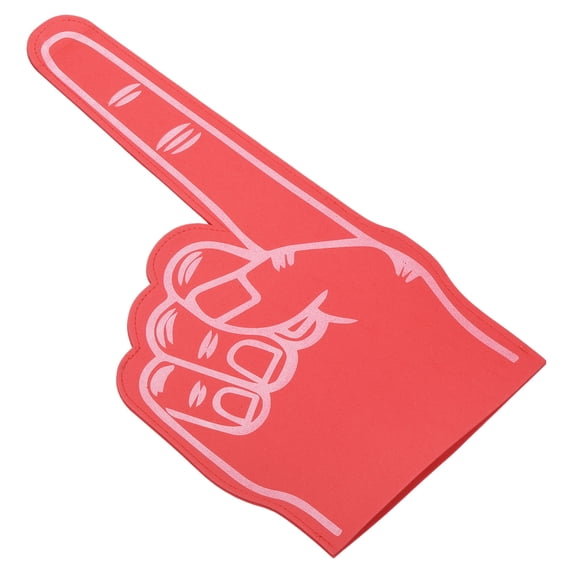 18 Inch Foam Finger Number 1 DIY Blank Foam Hand Cheerleading for Athletics Sport Game Events, Red