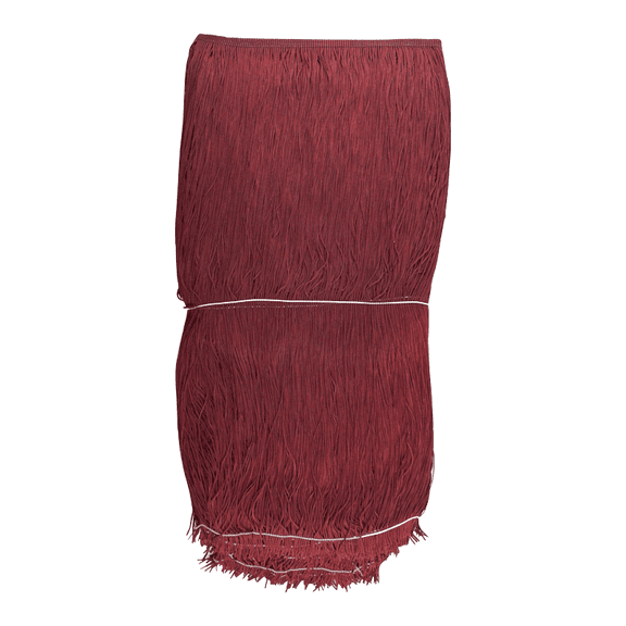 18'' Inch Fringe, Chainette Fringe, Dance Outfits, Pageant Gowns, Flapper Fringe, Mardi Gras Costume, Stage Dress, Parade Outfits, Fringe Trim for Sewing, Per 1 Yard (Burgundy)