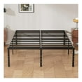 thumbnail image 1 of 18 Inch Full Bed Frames, Heavy Duty Metal Platform with Tool Free Setup, Easy Assembly, Noise Free, Non Slip Black Bed Frame Full Size, 1 of 3