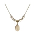 thumbnail image 1 of 18-Inch Hamilton Gold Plated Necklace with 4mm Faux-Pearl Beads and Our Lady of Guadalupe Charm, 1 of 1