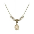 thumbnail image 1 of 18-Inch Hamilton Gold Plated Necklace with 4mm Faux-Pearl Beads and Our Lady of Prompt Succor Charm, 1 of 1