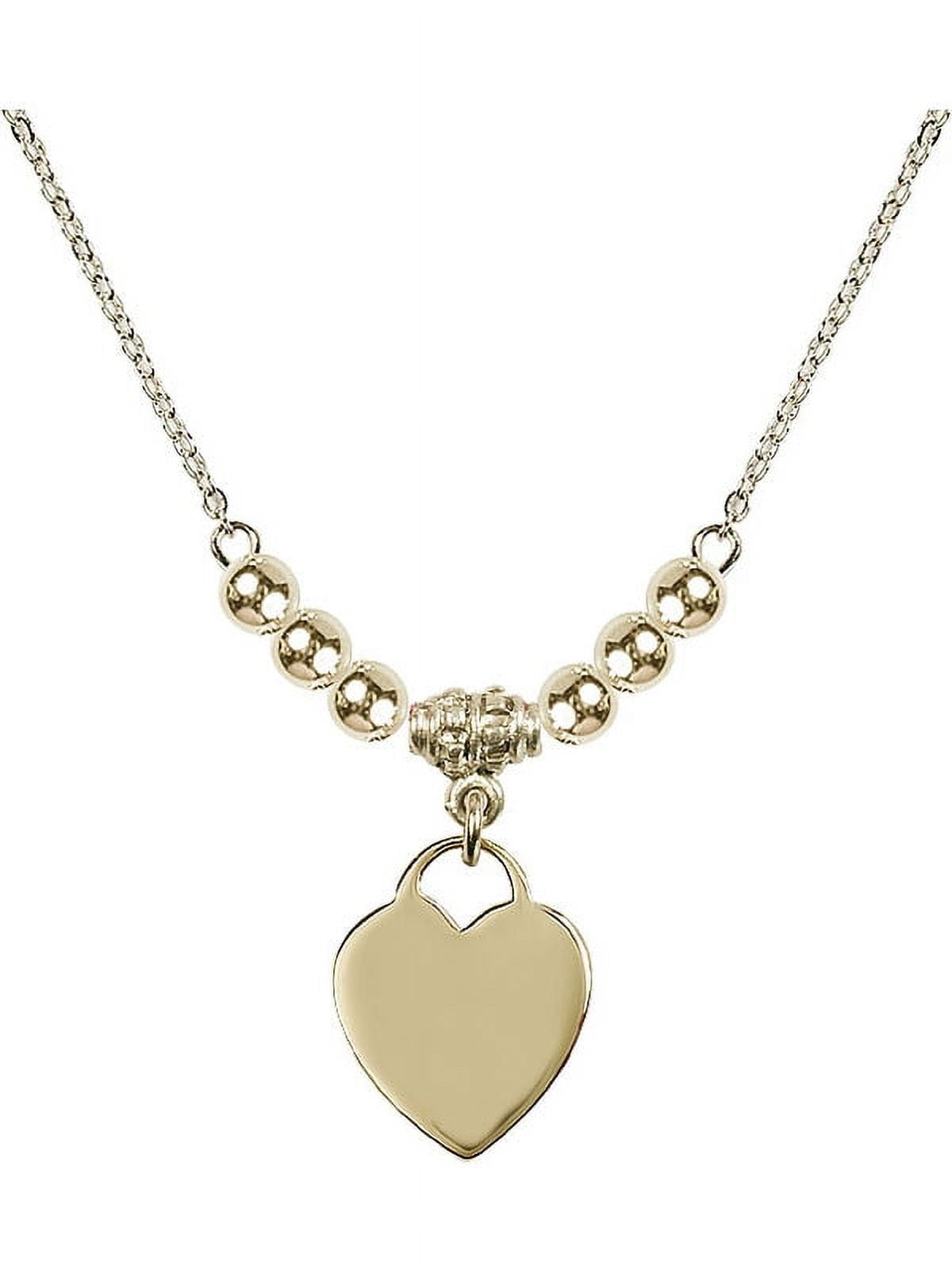 Bonyak Jewelry 18 Inch Hamilton Gold Plated Necklace w/ 6mm Blue December B Bonyak Jewelry 18 Inch Hamilton Gold Plated Necklace w⁄ 6mm Red