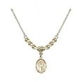 thumbnail image 1 of 18-Inch Hamilton Gold Plated Necklace with 4mm Gold Filled Beads and Saint Casimir of Poland Charm, 1 of 1