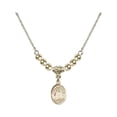 thumbnail image 1 of 18-Inch Hamilton Gold Plated Necklace with 4mm Gold Filled Beads and Saint Edith Stein Charm, 1 of 1