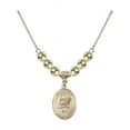 thumbnail image 1 of 18-Inch Hamilton Gold Plated Necklace with 6mm Gold Filled Beads and Saint Agatha Charm, 1 of 1