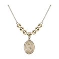 thumbnail image 1 of 18-Inch Hamilton Gold Plated Necklace with 6mm Gold Filled Beads and Saint Grace Charm, 1 of 1