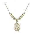 thumbnail image 1 of 18-Inch Hamilton Gold Plated Necklace with 6mm Gold Filled Beads and Saint Kilian Charm, 1 of 1